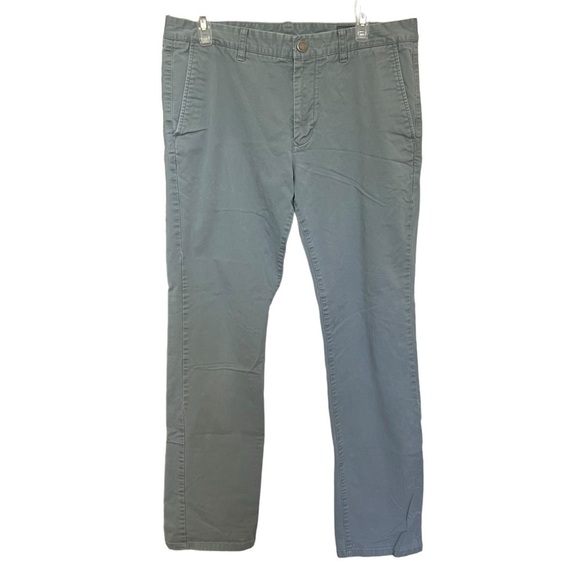 Bonobos Mens Pants Slim Fit Cotton Chino Flat Front Pockets Sage Green‎ 33/34 - Picture 1 of 11